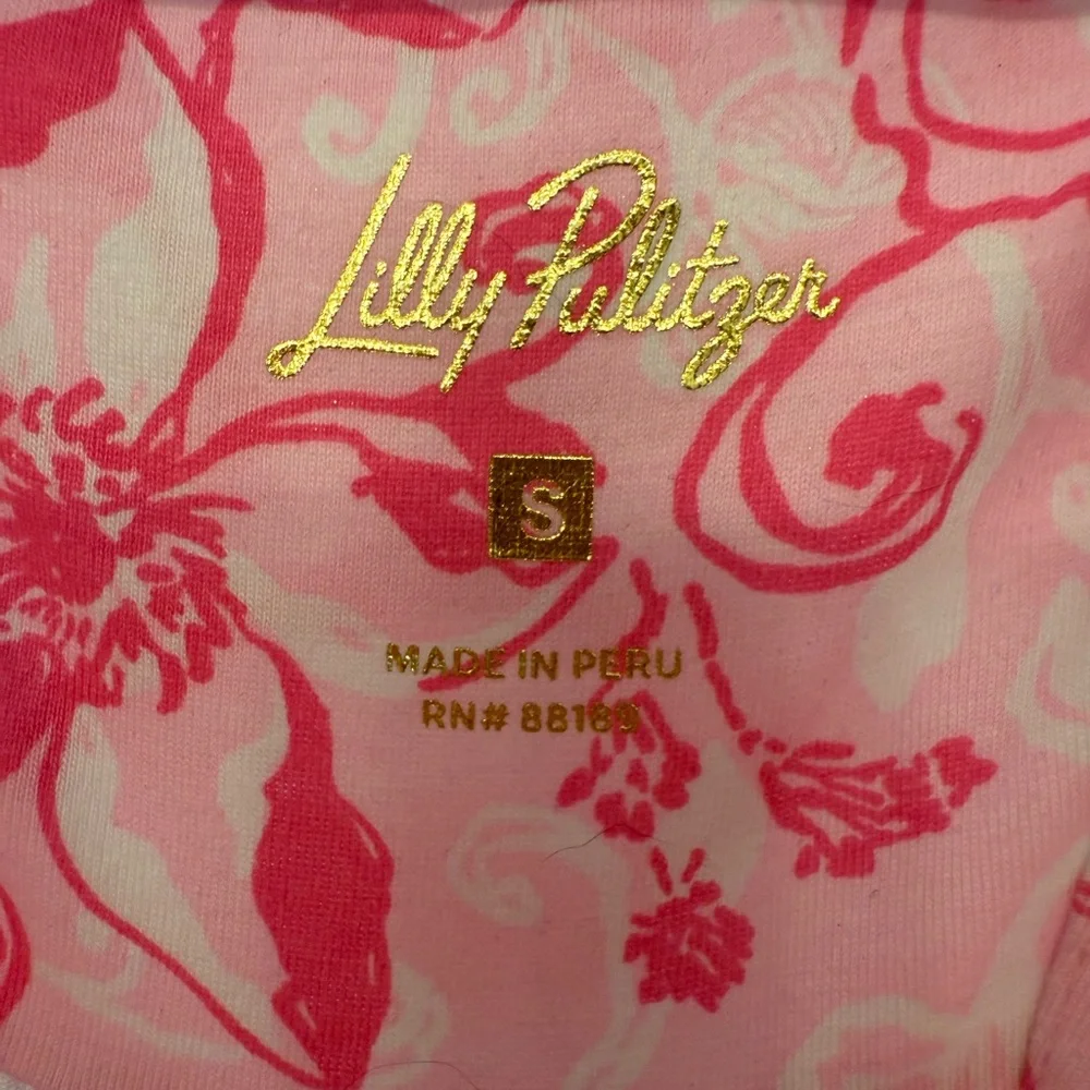 Lilly Pulitzer Pink and White Floral Top - Picture 2 of 3